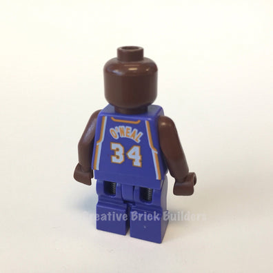 LEGO Minifigure-NBA Shaquille O'Neal, Los Angeles Lakers #34 (Road Uniform)-Sports / Basketball-NBA034-Creative Brick Builders